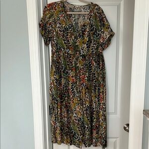 Floral Multicolor Midi Dress